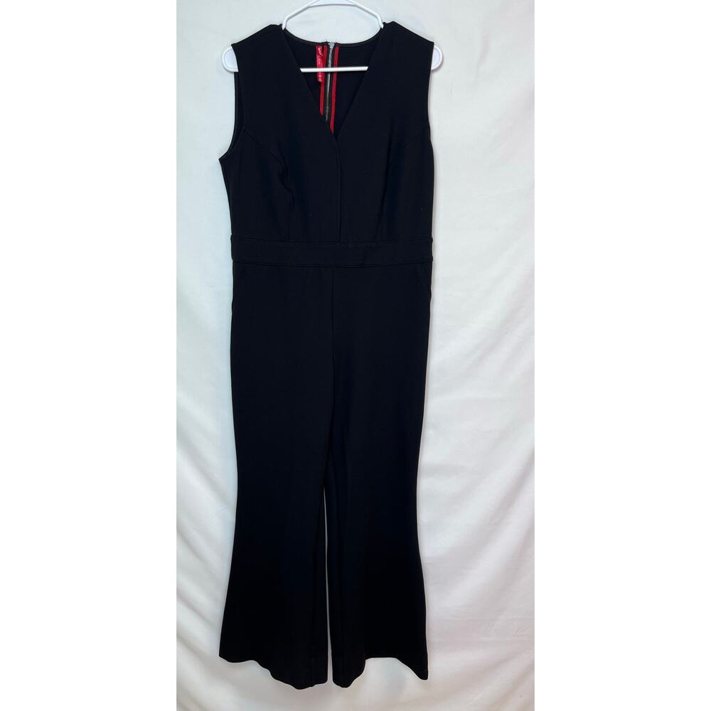 SPANX Black Sleeveless V-Neck Jumpsuit